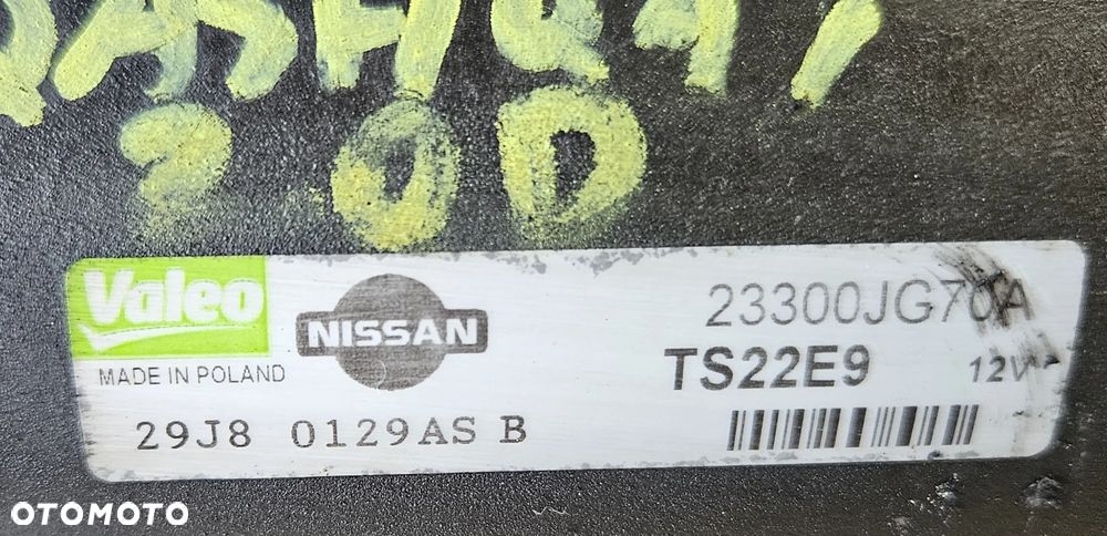 Nissan Qashqai J10  2.0 16V DCI  rozrusznik TS22E - 2