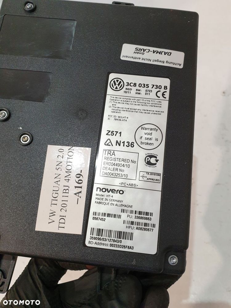 moduł sterownik bluetooth 3c8035730b vw tiguan 5n fl 11r 2.0 tdi - 5