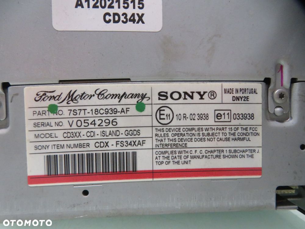 RADIO FORD MONDEO IV 7S7T18C939AF VP6M2F18C821AG + KOD - 5