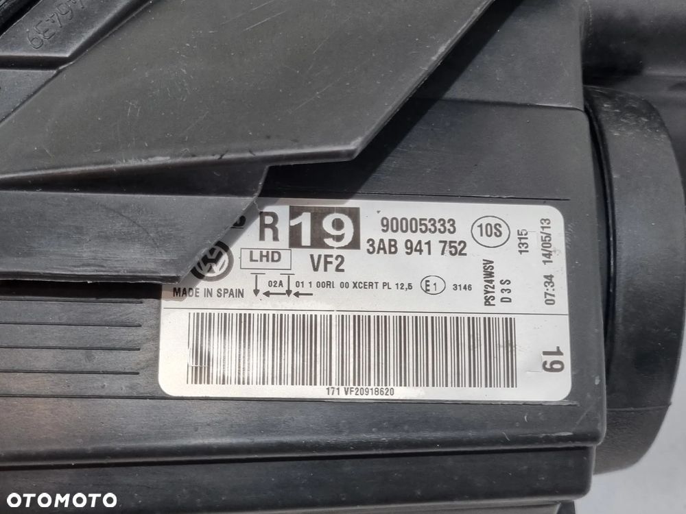 VW PASSAT B7 LAMPA PRAWA PRZÓD XENON 3AB941752 EUROPA - 6