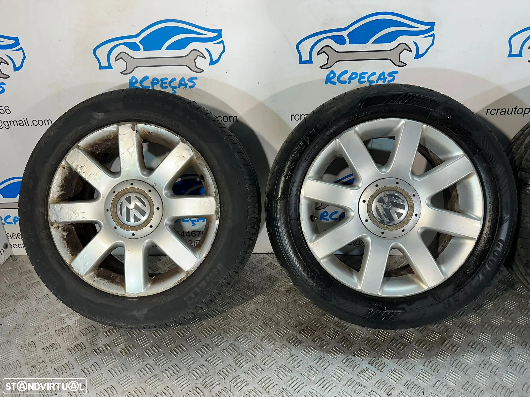 Conjunto Jantes 16 VW Volkswagen Touran 6.5J ET50 5x112 1K0601025R - 6