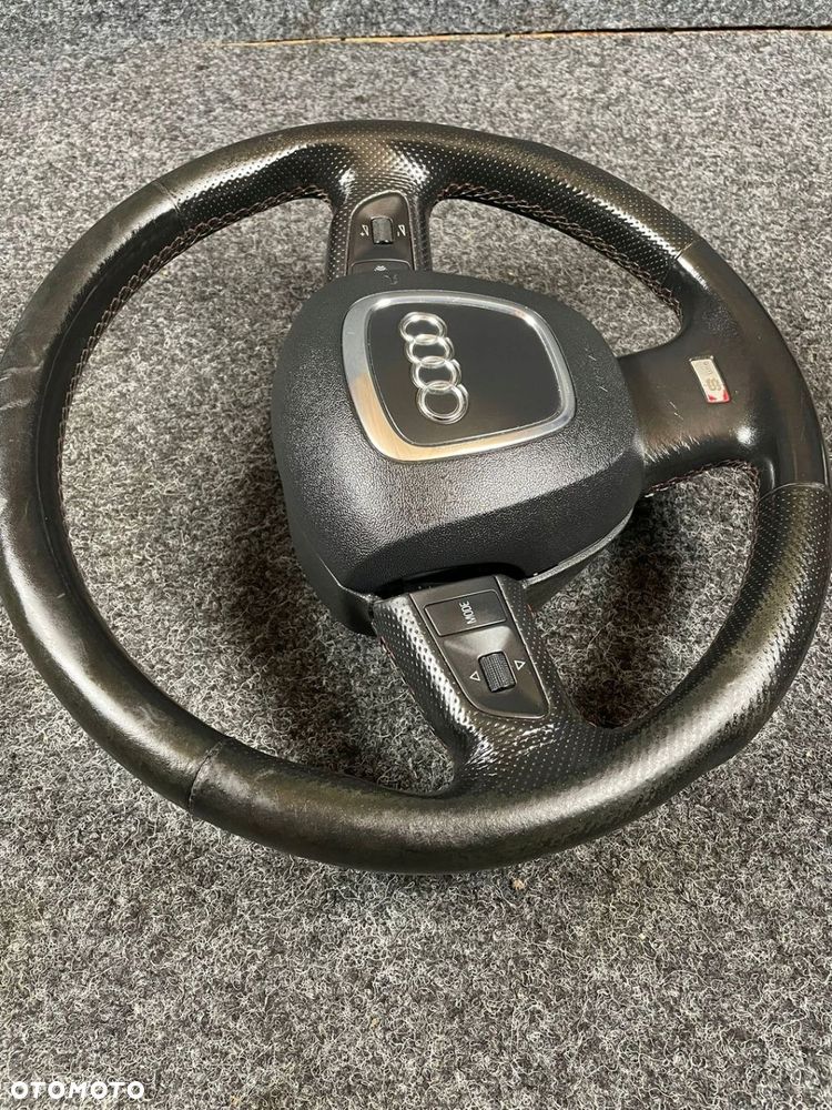 audi a4 b7 kierownica skóra skórzana airbag multifunkcja s-line do obszycia - 6