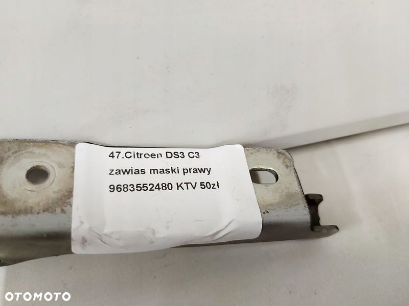 citroen ds3 c3 zawias maski prawy 9683552480 ktv - 5