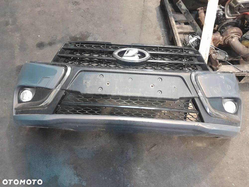 Zderzak Łada Vesta !! Kompletny !! Grill, halogeny !! DO POPRAWEK - 1