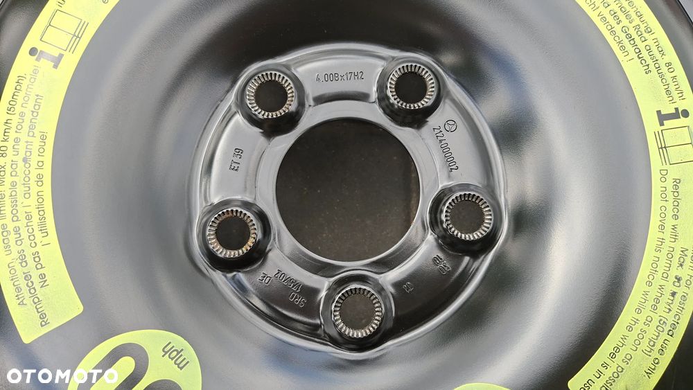 Koło Dojazdowe 17 Mercedes E-Klasa W212 5x112 ET 39 155/70 R17 2124000002 - 2