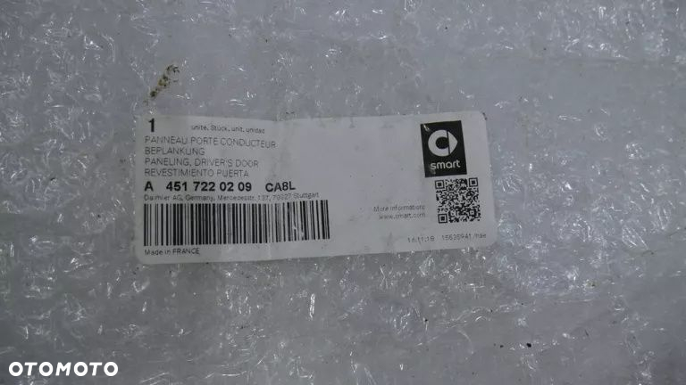 SMART FORTWO 451 2007-2014 drzwi prawe wysyłka - 6
