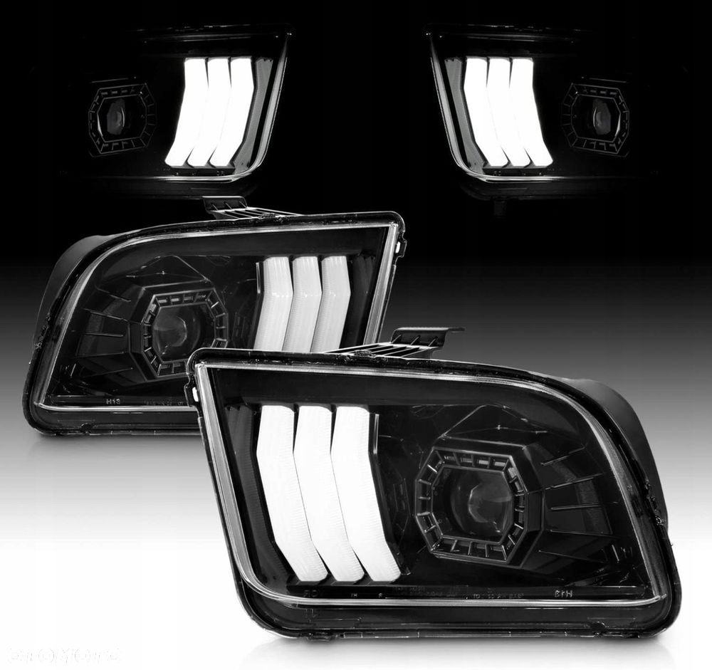 Reflektory Lampy Day line light LED Tube Europa Soczewka Ford Mustang V 5 - 3