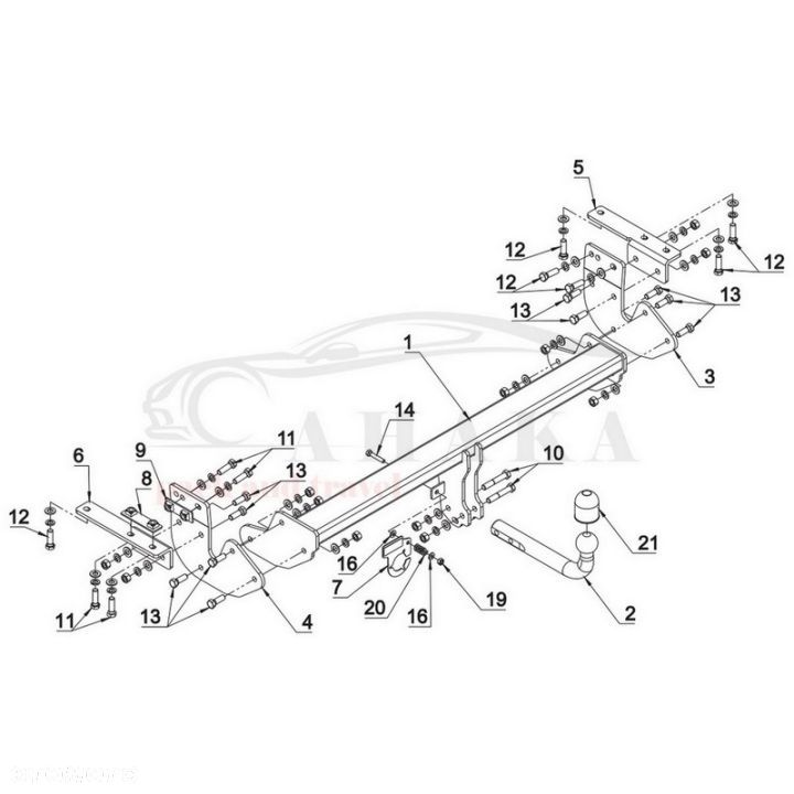 Hak Holowniczy Odkręcany Do Nissan X-Trail T32 2014-2017 - 4