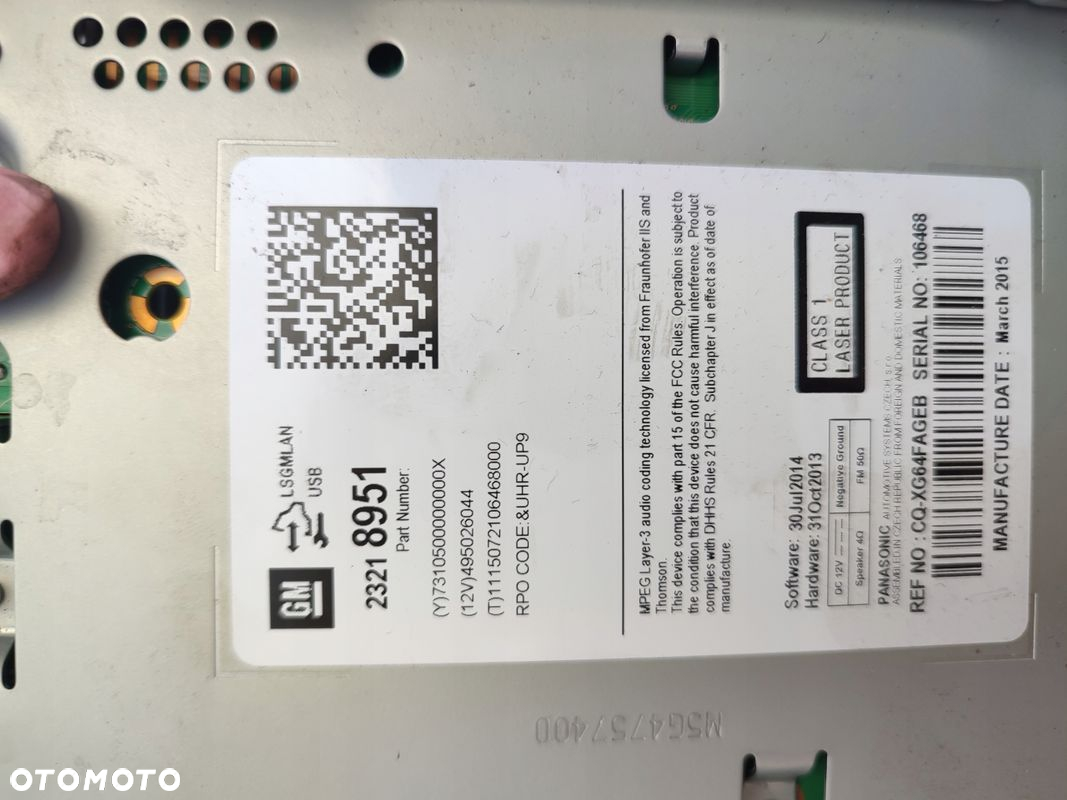 Radio nawigacja OPEL ASTRA J IV LIFT 12-15 23218951 - 5