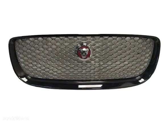 JAGUAR XJ X351 LIFT GRILL ATRAPA CHŁODNICY MASKOWNICA ZNACZEK CZARNY CHROM ORYGINAŁ - 1