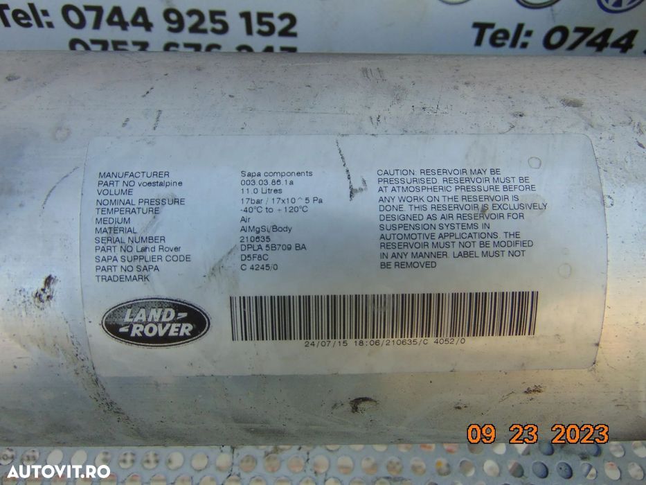 Butelie Aer Range rover Sport l494 2013-2022 butelie aer suspensie per - 2