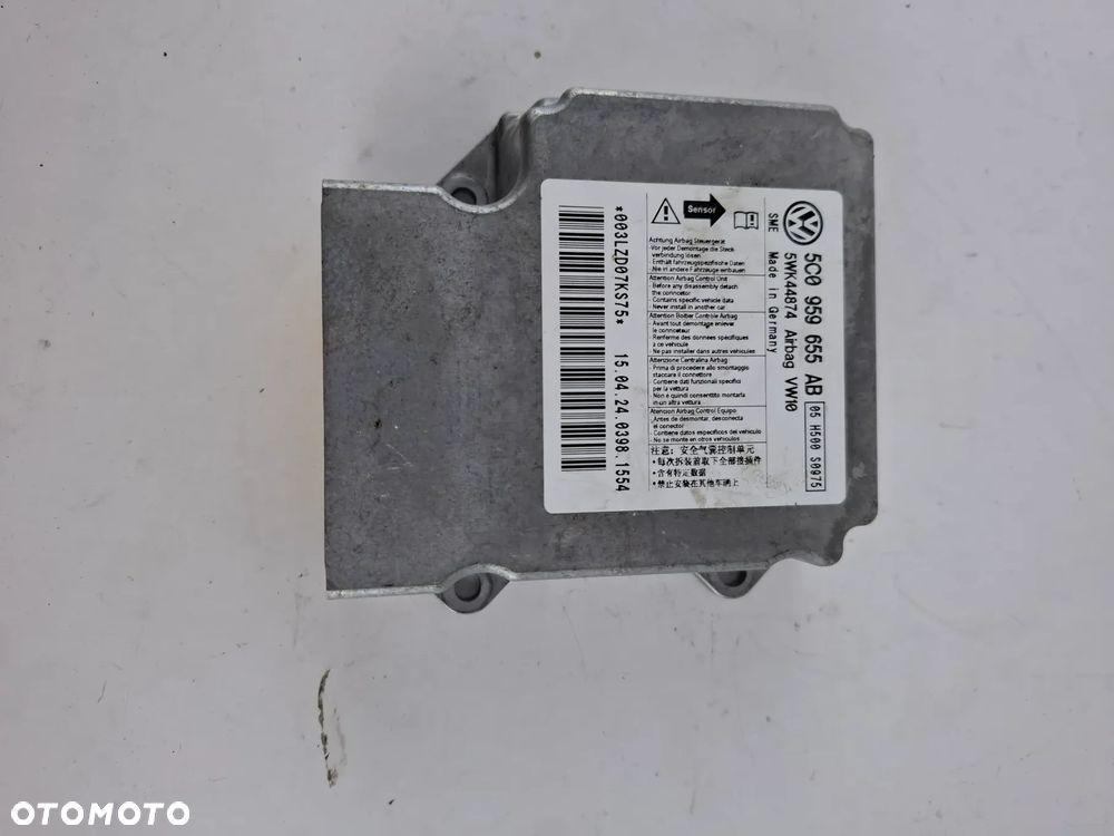 Sterownik Moduł Sensor Air-Bag AirBag 5C0959655AB Po Kolizji - 1