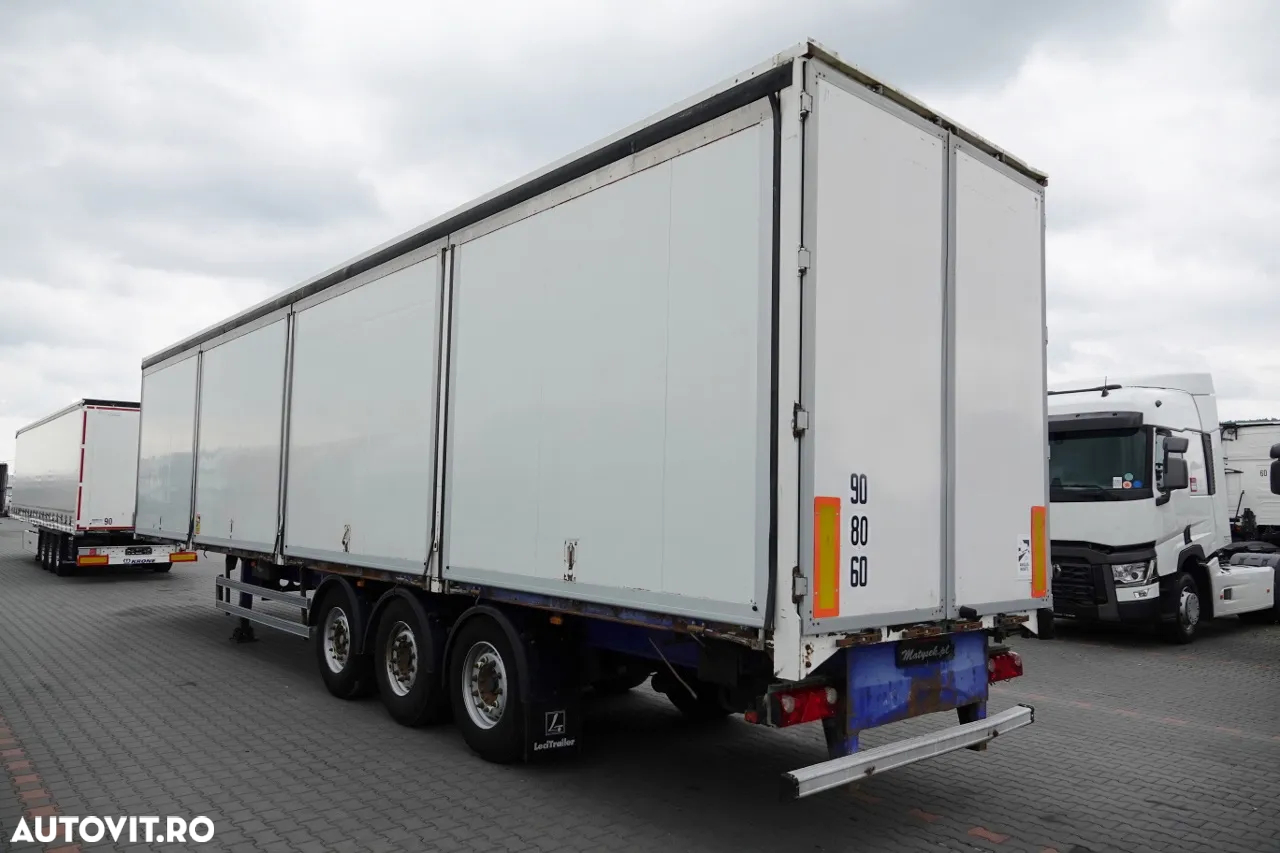 LeciTrailer CONTAINER / LADĂ / LATERALE DESCHISE / PLATĂ PUTERNICĂ PENTRU BALINĂ DE PODEA - 5