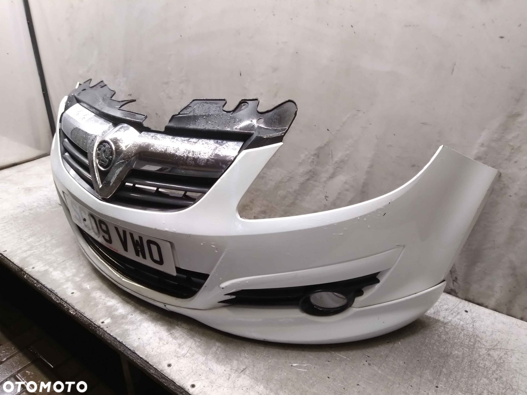 $ ZDERZAK PRZÓD PRZEDNI DO OPEL CORSA D Y474 Z40R BIAŁY DOKŁADKA TUNING !!! - 2
