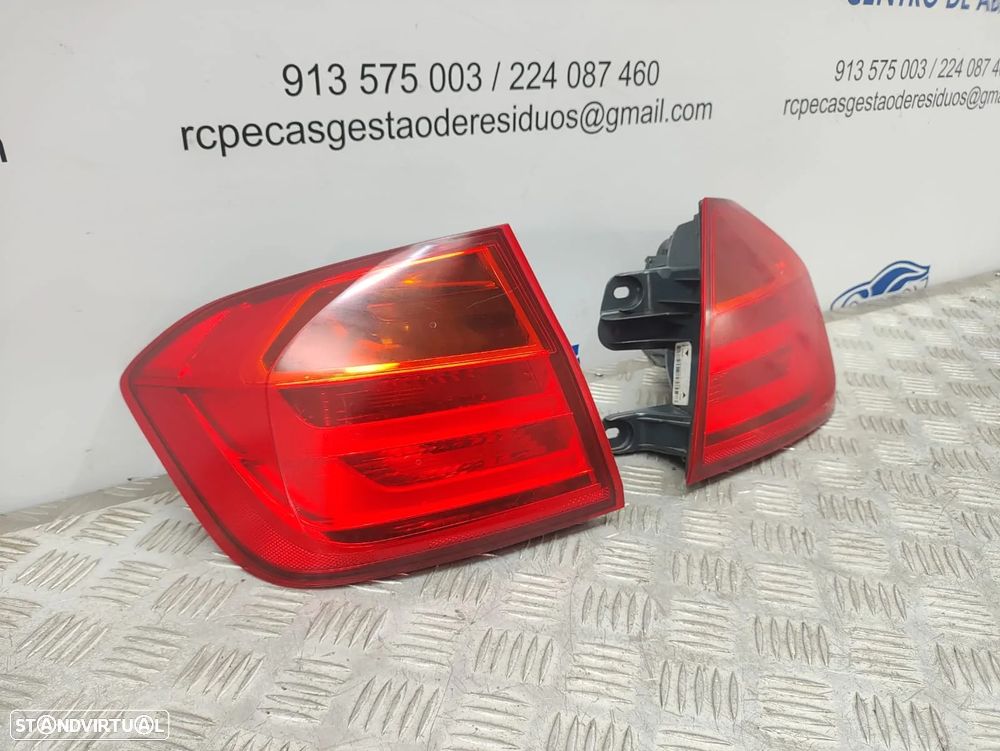Conjunto Farolins Led Traseiros Trás Esquerdo Direito BMW Serie 3 F30 Sedan Carro 2011 - 2018 - 3