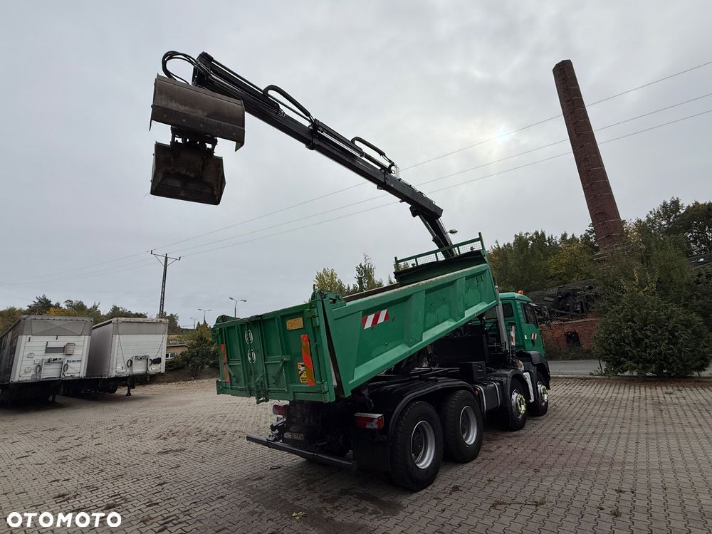 MAN TGA 35.400* 8x4* Dwustronny Wywrot+Bordmatic* Hiab 166 B-2 Duo* Rotator+ Łyżka* Zadbany* Z Francji - 8