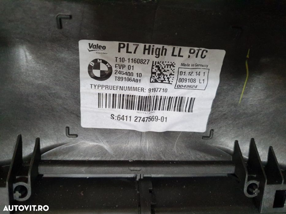 Aeroterma BMW seria 3 F30 F32 F34 F36 volan stanga europa - 2