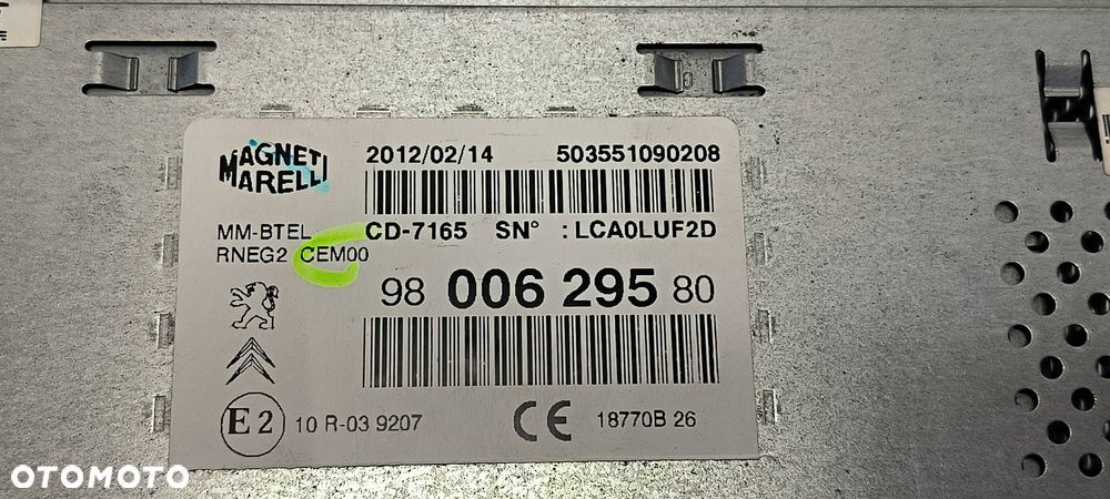 RADIO PEUGEOT 508 RXH 9800629580 - 3