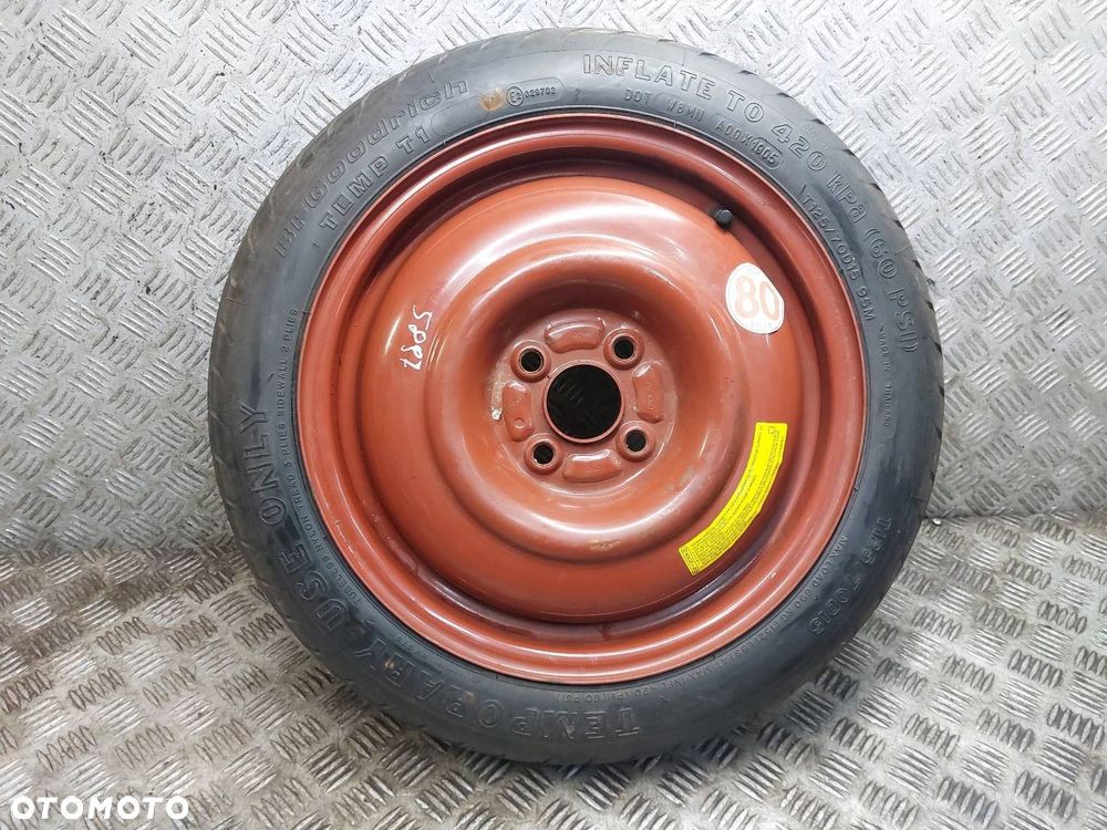 KOŁO DOJAZDOWE DOJAZDÓWKA 4x100 4Jx15 FI56,1 125/70R15 HONDA CIVIC VII - 1