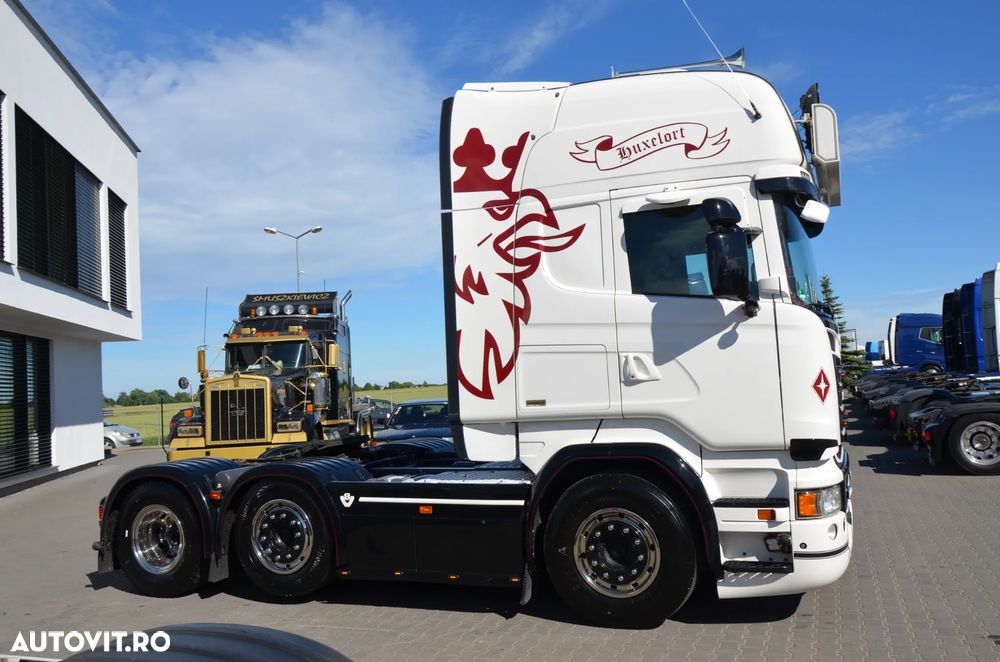 Scania R 520 / V8 / 6x2 PUSHER / SIODŁO PNEUMATYCZNIE REGULOWANE / TOPLINE / FULL AIR / SKÓRA / KLIMA P. / LED / ACC / WAGA / 5628 - 3