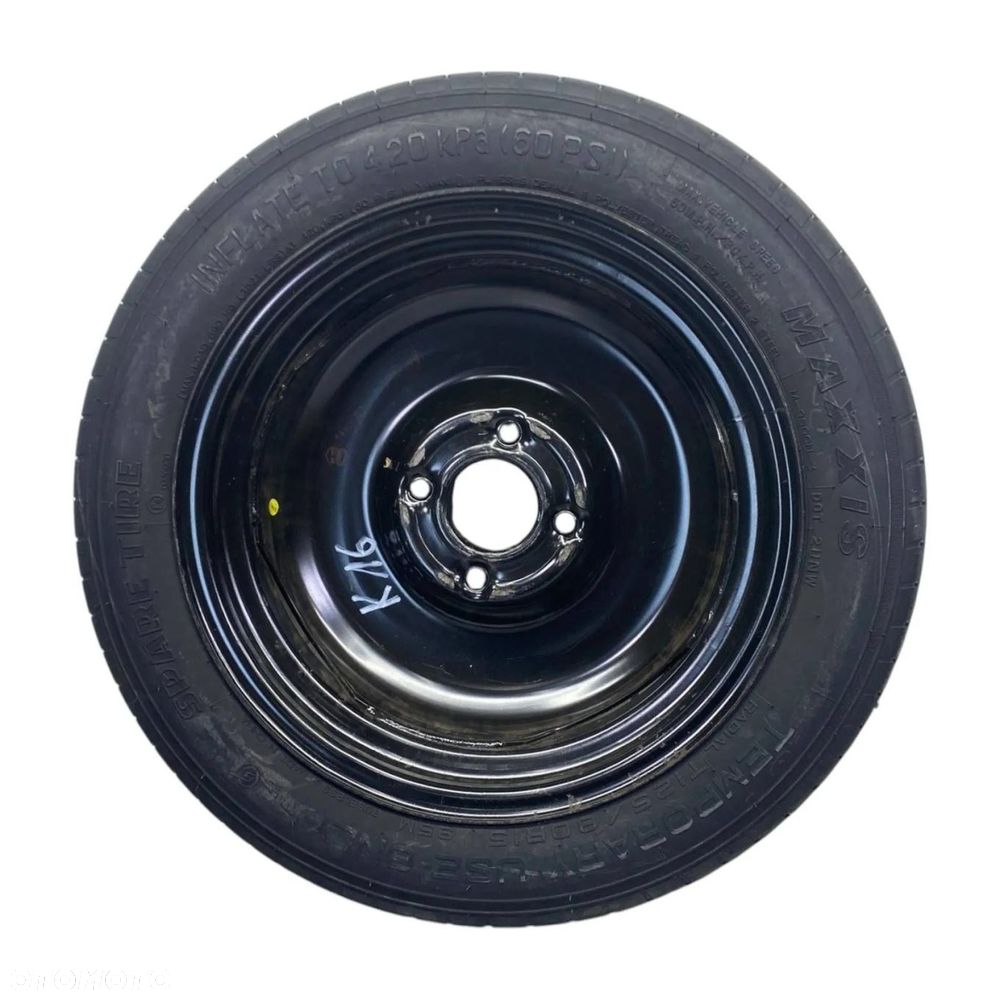 KOŁO DOJAZDOWE CITROEN C3 II DS3 C4 CACTUS 125/80R15 4X108 ET15 - 2