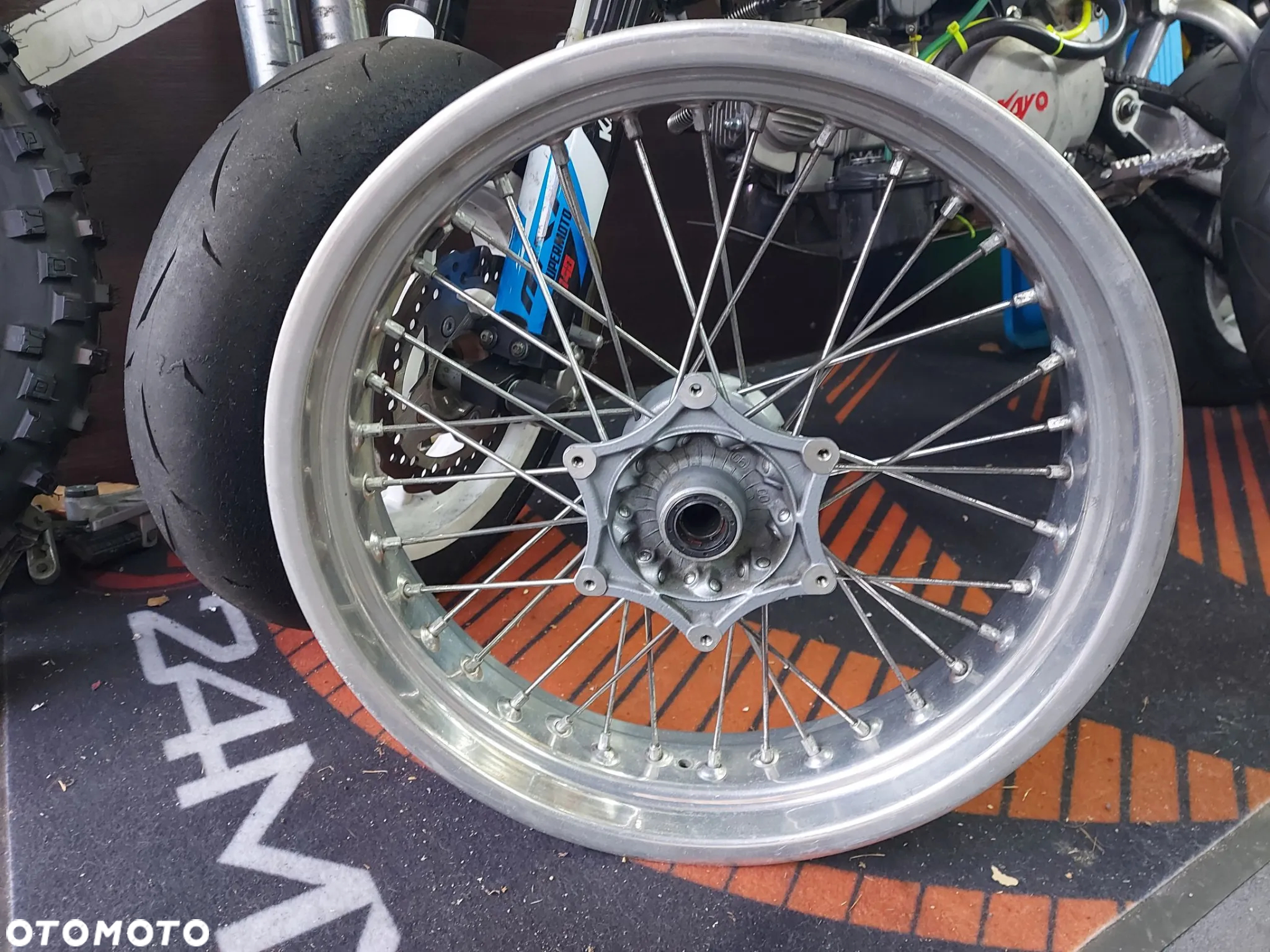 KTM EXC SX SXF LC4 SUPERMOTO FELGA KOŁO PRZÓD OŚ 20mm PIASTA - 2