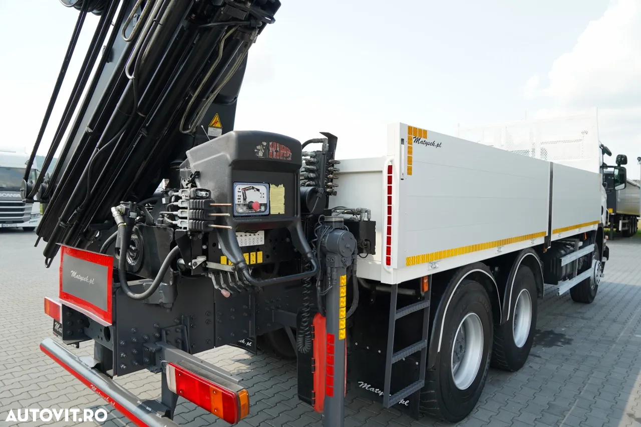 Scania P360 / 6X4 / LIVRARE 4.85 + HIAB 211 E-6 HIDUO / CAPACITATE DE RIDICARE 7100 KG / ATINGERE MAXIMĂ 16.5 M / RADIOCOMANDĂ - 18