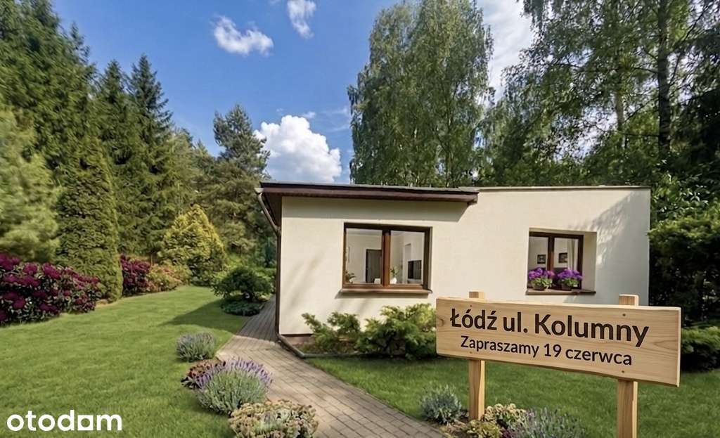 Łódź ul.Kolumny dom parterowy w otulinie lasu