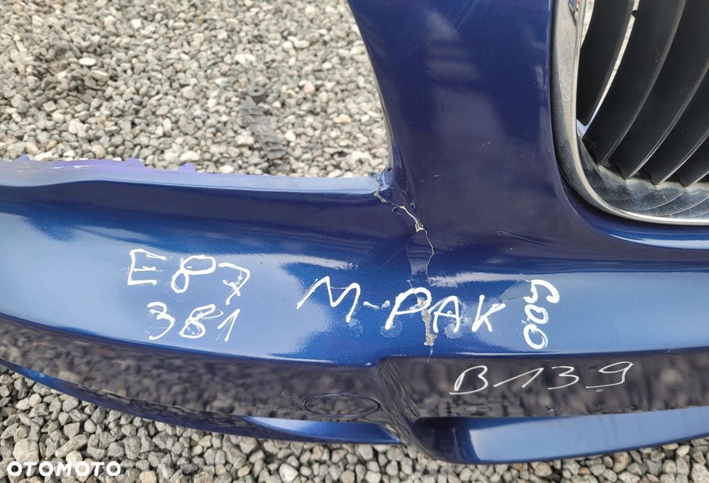 ZDERZAK PRZÓD PRZEDNI M PAKIET BMW E81 E82 E87 E88 381 LEMANS BLAU B139 - 10