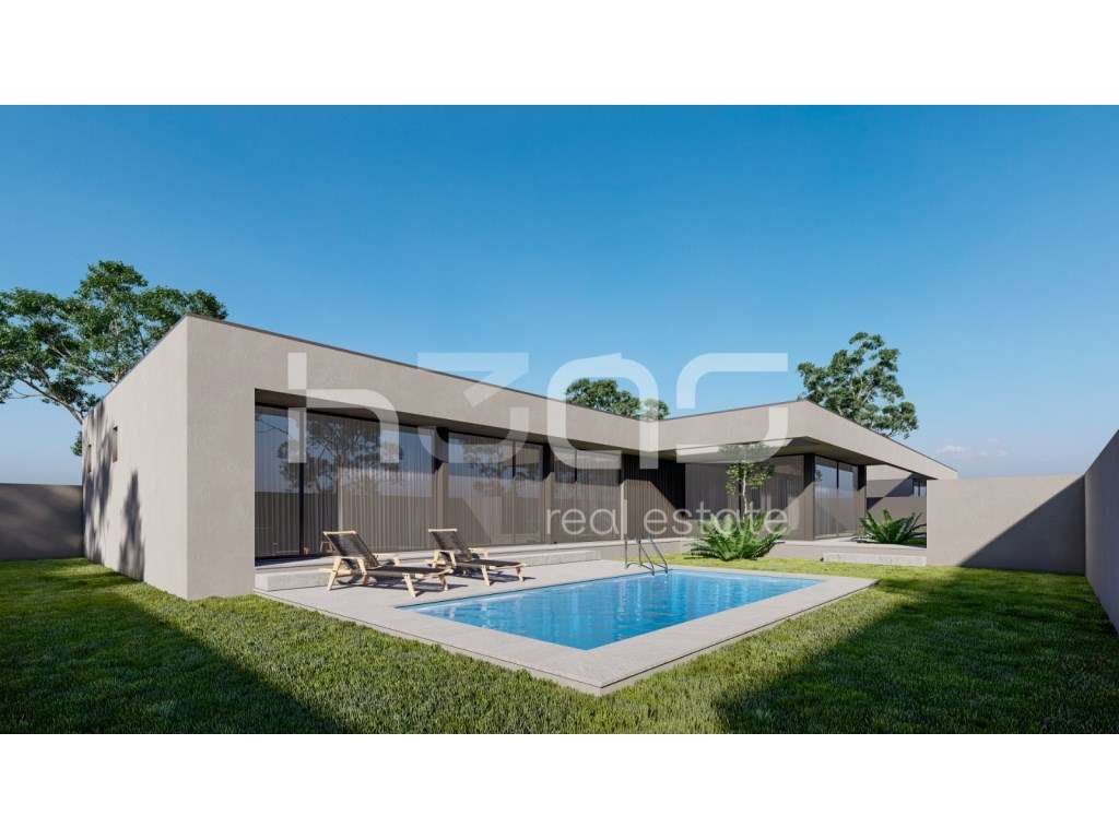 Moradia T4 Térrea de Arquitetura Contemporânea com Piscina e Jardim... - Grande imagem: 2/6