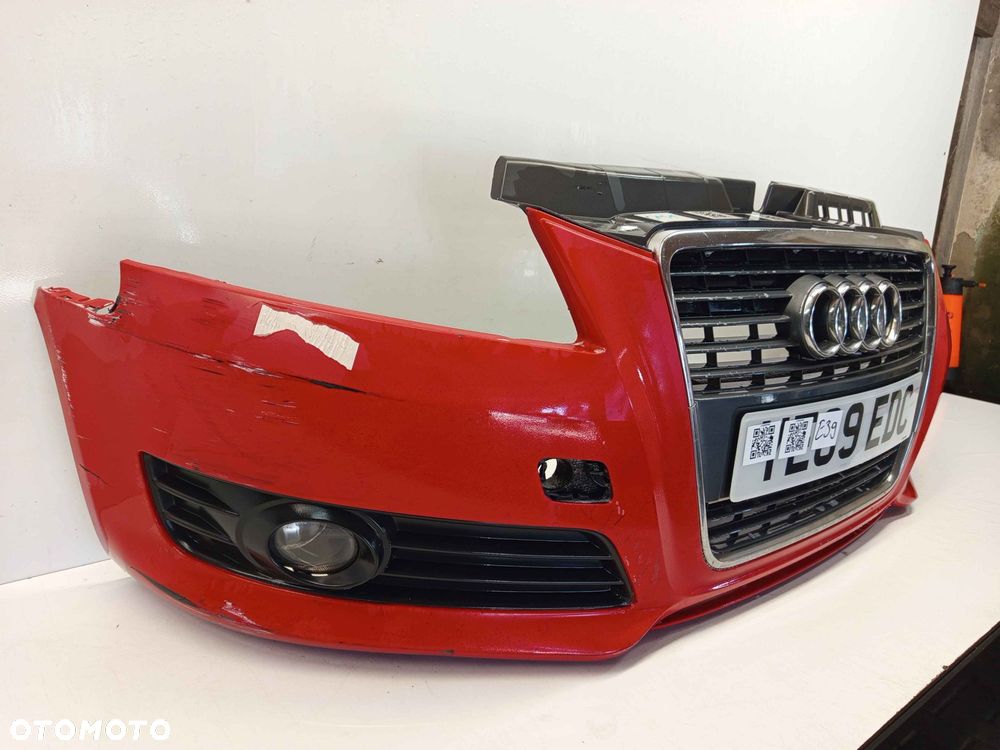 } ZDERZAK PRZÓD PRZEDNI AUDI A3 8P DRUGI LIFT 2 FL LZ3M CZERWONY HALOGENY - 3