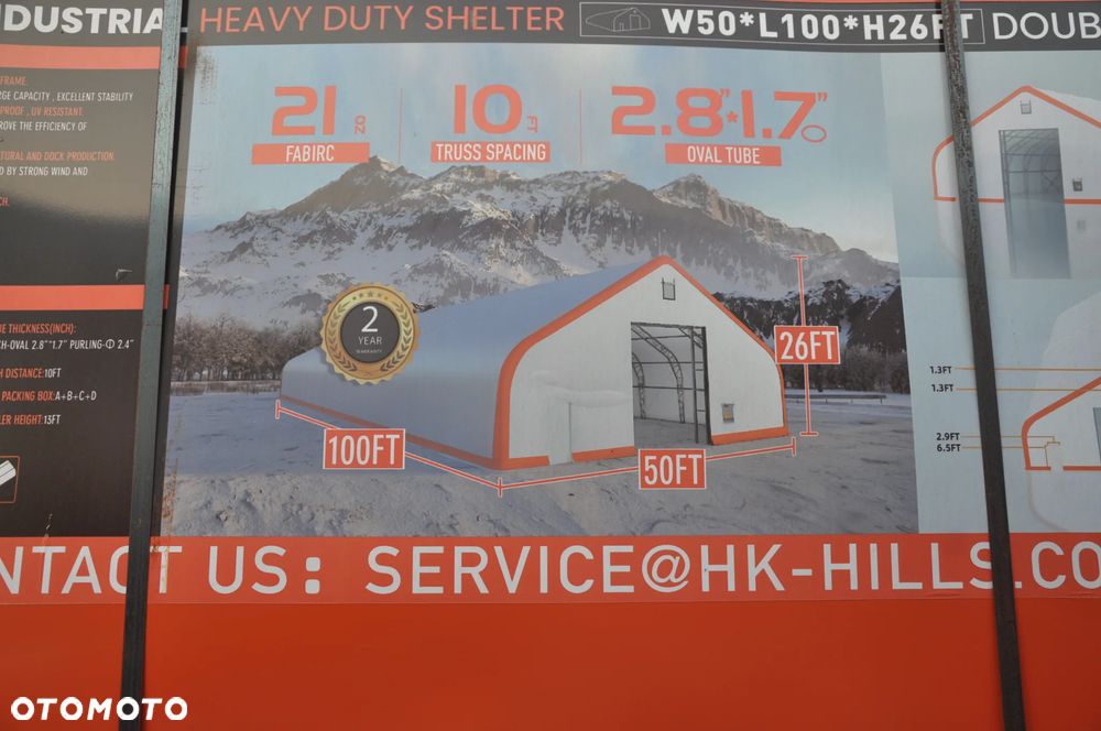 Hala Namiotowa 33dł  x 15 szer x 7,80 wys w szczycie - 4