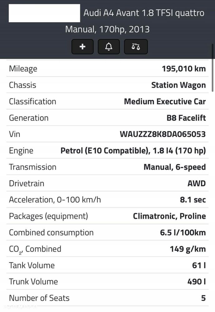 SILNIK KOMPLET Audi A4 B8 1.8 TFSI 170KM udokumentowane 195tyś CJE CJEB - 16