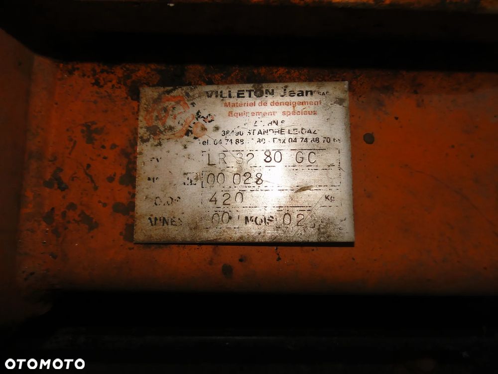 VILLETON LR 32.80 GC Pług śnieżny hydrauliczny profesjonalny 3.2m - 19