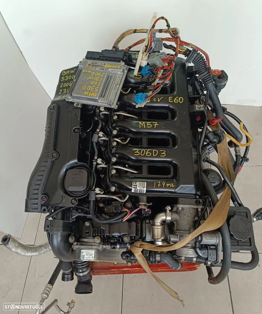 Motor Bmw 530D 231cv E60 M57 306D3 bloco aluminio caixa velocidades 6HP28 047w3e - 1