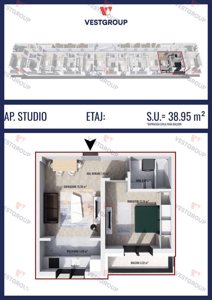 Apartament cu boxa proprie Weiner 5 Vest Group - Imagine principală: 2/8