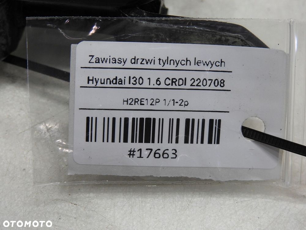ZAWIAS ZAWIASY DRZWI LEWY TYŁ 9F HYUNDAI i30 I - 6
