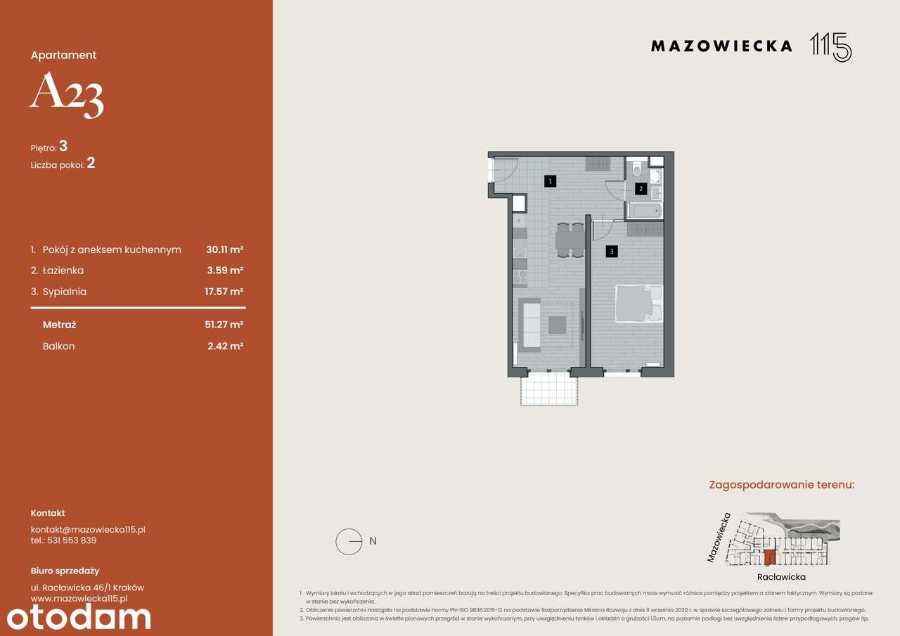 2-pokojowe mieszkanie 51m2 + balkon Bezpośrednio - Pełny obrazek: 2/20