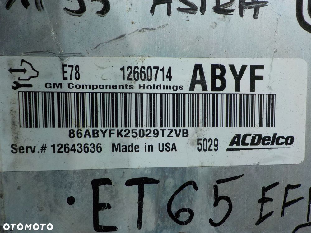 OPEL ASTRA J IV 1.4 T 15r HB 5D sterownik komputer silnika 12660714 - 3
