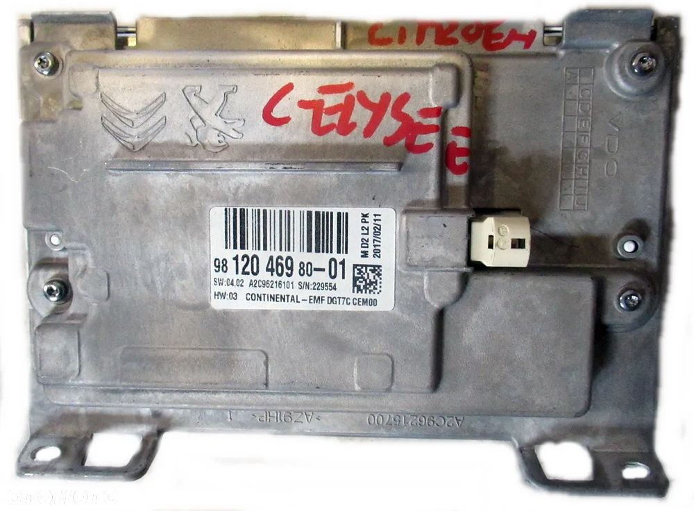 CITROEN C-ELYSEE WYŚWIETLACZ EKRAN MONITOR NAWIGACJI 9812046980 PEUGEOT - 2