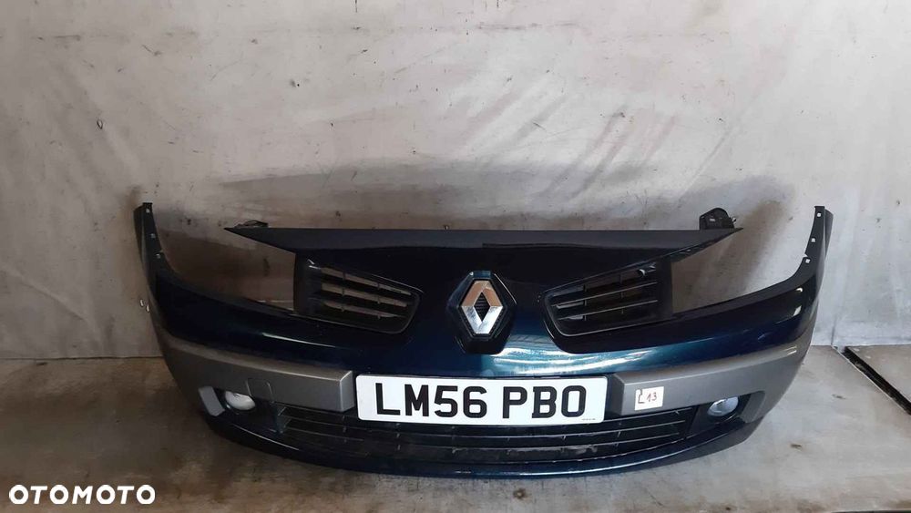 ^ ZDERZAK PRZÓD PRZEDNI RENAULT MEGANE 2 LIFT FL GRANAT GRANATOWY HALOGENY - 1