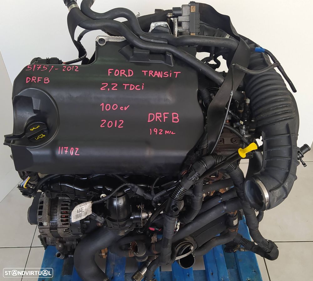 Motor Ford Transit 2.2TDCI 100cv DRFB euro 5 -caixa 6 velocidades CC1R-7002-AD - 1