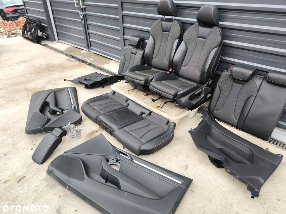 FOTEL FOTELE KOMPLET AUDI A3 8V 3-DRZWI SKÓRA+MATERIAŁ S LINE *2 ! - 16