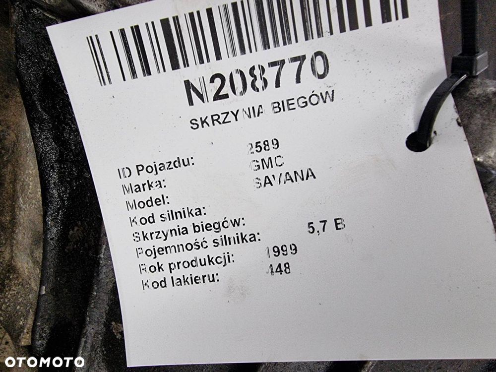SKRZYNIA BIEGÓW GMC SAVANA 9LHD 5.7 - 2
