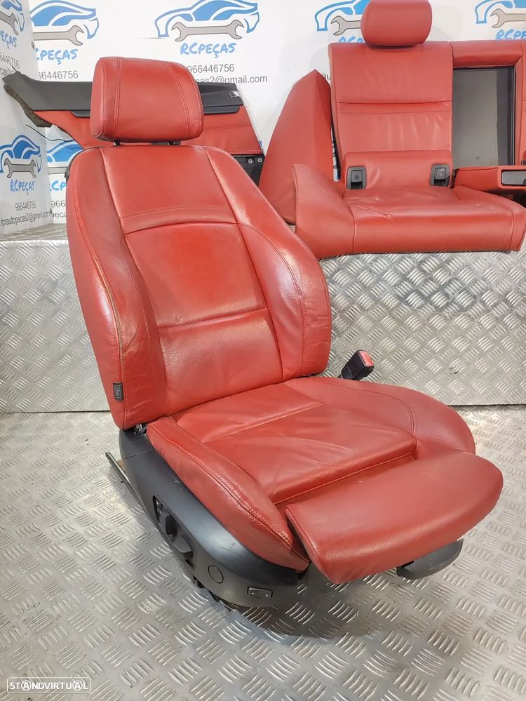 .BANCOS EM PELE BMW SERIE 3 E92 COUPÉ PACK M ELÉTRICOS COM MEMÓRIA AIRBAGS QUARTELAS TRASEIRAS ORIGINAIS - 15
