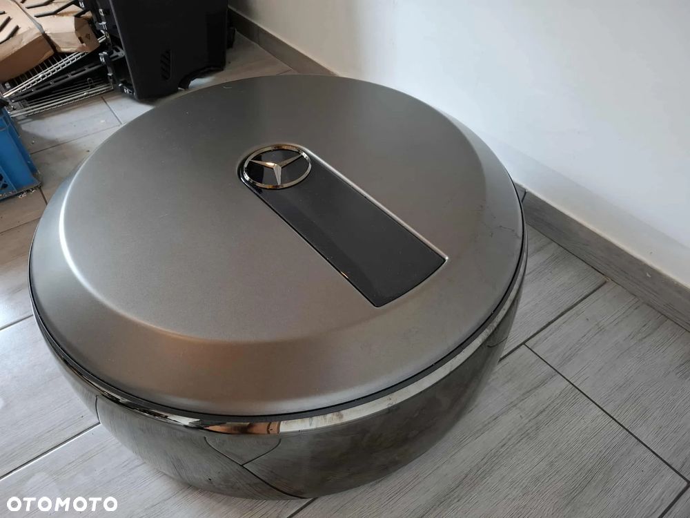 OSŁONA KOŁA ZAPASOWEGO DEKIEL MERCEDES G KLASA W463 OBUDOWA OBEJMA ZŁOTY CHROM IDEALNY STAN - 6