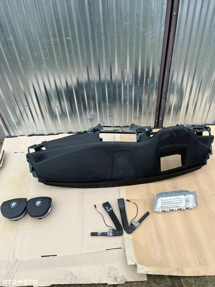 BMW 7 F01 F02 DESKA ROZDZIELCZA KOKPIT KONSOLA ARIBAG NAPINACZE ORYGINAŁ HUD KOMPLET - 1