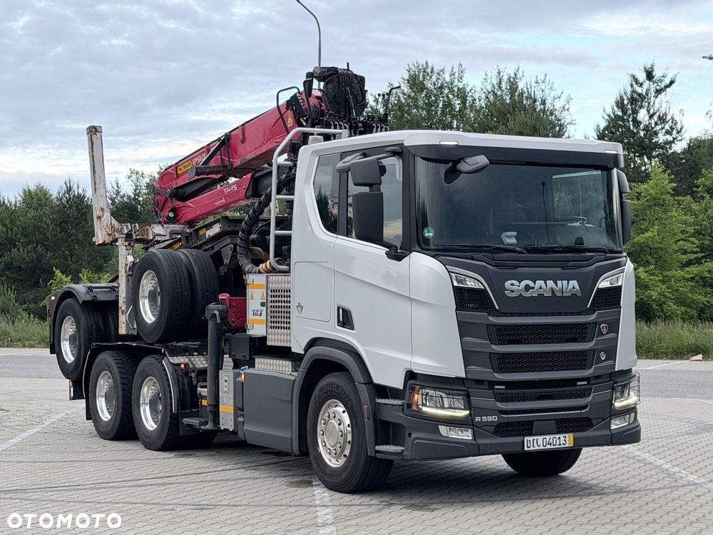 Scania 590R V8 z palfinger s270L z Niemiec od właściciela 2021/22 perfekcyjny stan do drewna drzewa dłużyce z wózkiem DOLL 6x4 ASO SCANIA KONTRAKT