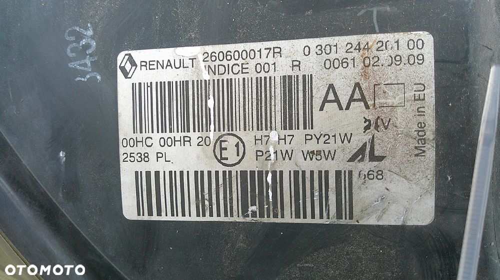 RENAULT MEGANE 3 III LAMPA PRZEDNIA LEWA !!! - 6