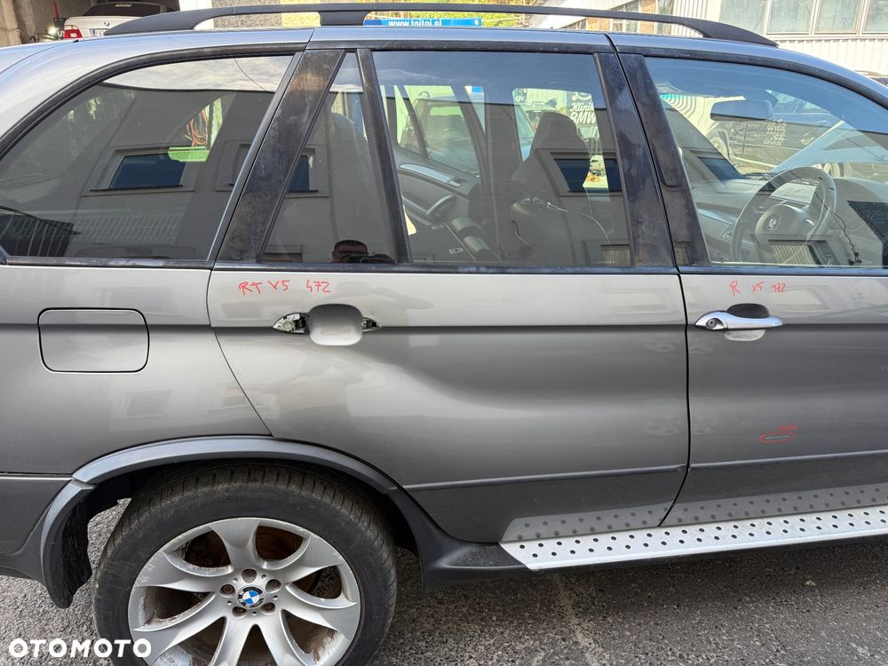 Drzwi x5 e53 tył prawy tylne prawe   472 Sterlinggrau  Super bez rdzy !!!